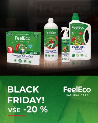 🖤 −20 % na celý FeelEco e-shop! Účinné přírodní čisticí a prací prostředky, jemné k pokožce, vhodné pro váš zdravý domov....